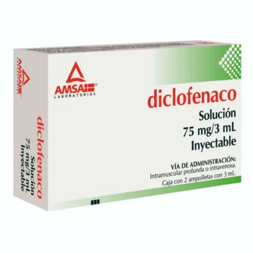 [BMPAM0002] DICLOFENACO INYECTABLE 75MG 2 AMPOLLETAS 3ML